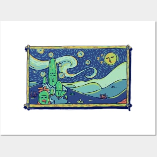 The Starry Night In The Desert Posters and Art